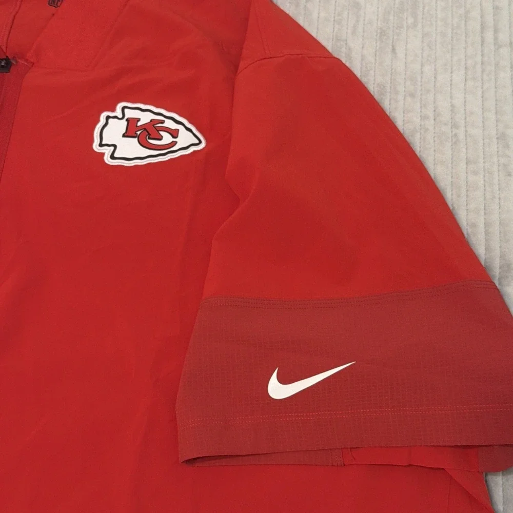 Nike Kansas City Chiefs Quarter Zip Pullover Size 4XL Red stretch